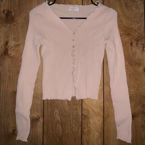 New York Button Front Knit Top